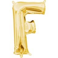 Number Gold, Gold mini F letter foil balloon 33 cm