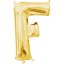 Number Gold, Gold mini F letter foil balloon 33 cm