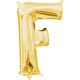 Gold, Gold mini letter F foil balloon 33 cm