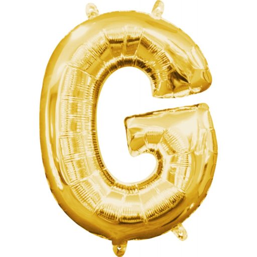 Number Gold, Golden mini G letter foil balloon 33 cm