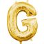 Number Gold, Golden mini G letter foil balloon 33 cm