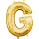 Gold, Gold mini letter G foil balloon 33 cm