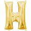 Number Gold, Gold mini H letter foil balloon 33 cm