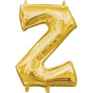 Number Gold, Gold mini Z letter foil balloon 33 cm