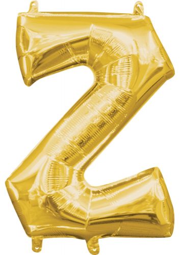 Mini Letter Z Foil Balloon, Gold 33 cm