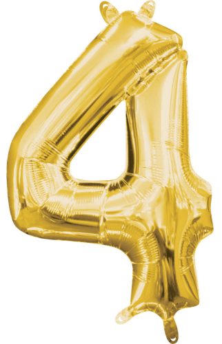 Gold, Gold mini figure foil balloon 4-inch 40 cm