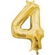 Gold, Gold mini figure foil balloon 4-inch 40 cm