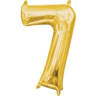 Number Gold, Gold mini number foil balloon number 7 - 40 cm