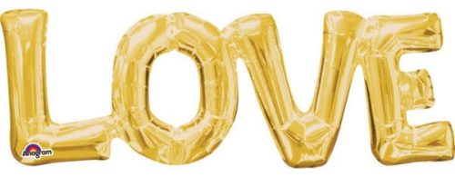 Love Foil Balloon Gold 63*22 cm