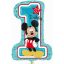 Disney Mickey  Blue First Birthday Foil Balloon 71 cm