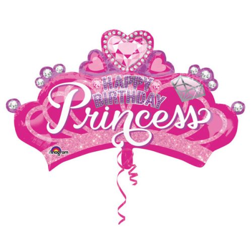Happy Birthday Princess Foil Balloon 81 cm
