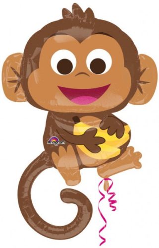 Happy Monkey Foil Balloon 91 cm