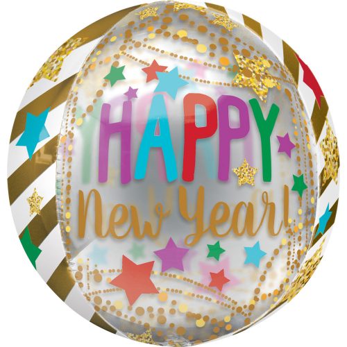 Happy New Year Ball foil balloon 40 cm