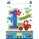 First Birthday Cars 8-piece gift bag set