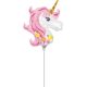 Unicorn mini foil balloon 25 cm