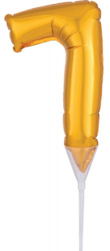 Number 7 Gold Foil Balloon for Cake