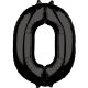 Number foil balloon 0, black 66*50 cm