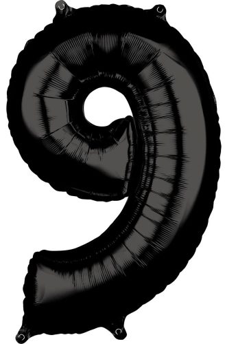 No. foil balloon size 9, black 66*43 cm