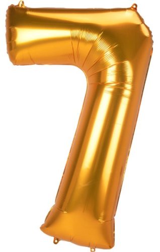 Gold, Gold Number 7 foil balloon 134 cm