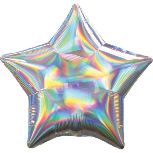 Hologram silver foil balloon 43 cm