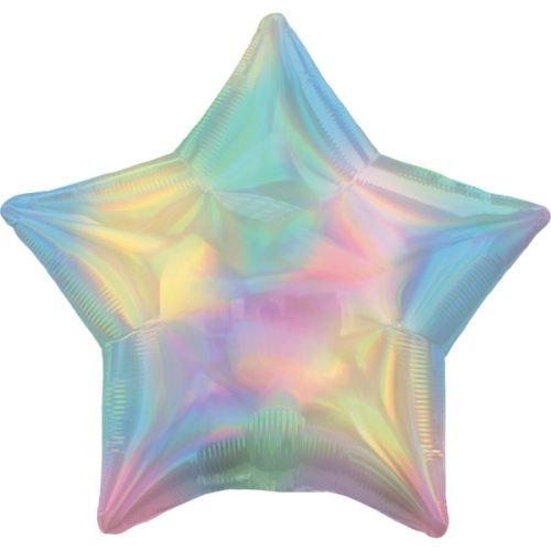 Hologram Star Pastel Rainbow foil balloon 48 cm