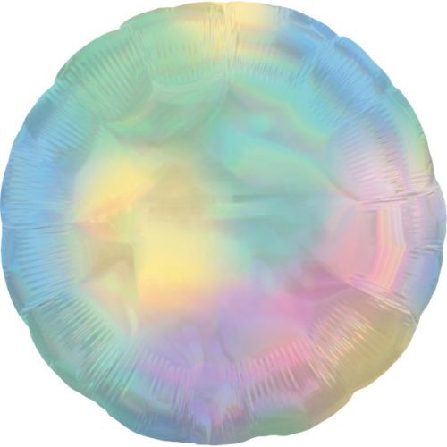 Holographic Pastel Rainbow circle foil balloon 45 cm ((WP))