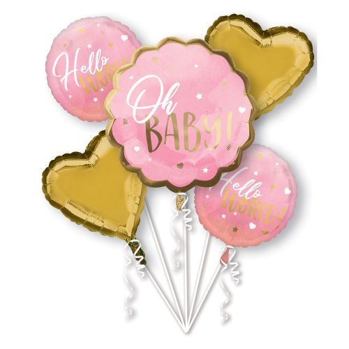 Baby Girl foil balloon set of 5 set