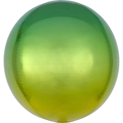Ombré Yellow and Green Sphere foil balloon 40 cm