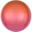 Colour Ombré Red and Orange Sphere Foil Balloon 40 cm