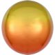 Ombré Yellow and Orange Sphere foil balloon 40 cm
