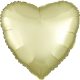 Satin Pastel Yellow Heart foil balloon 43 cm