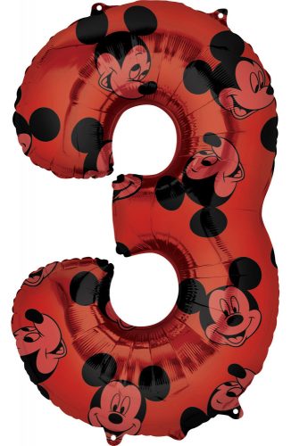 Disney Mickey Foil Balloon Number 3 (66 cm)