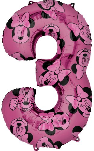 Disney Minnie foil balloon number 3 66 cm