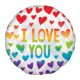 Love I love You Rainbow, I Love You foil balloon 43 cm