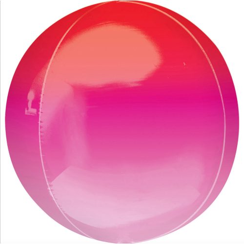 Ombré Pink and Red Foil Balloon 40 cm