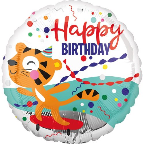 Happy Birthday Tiger Foil Balloon 43 cm