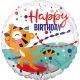 Happy Birthday Tiger foil balloon 43 cm