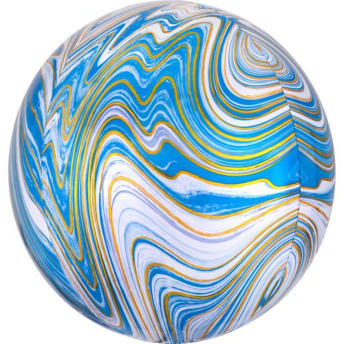 Colorful, blue ball foil balloon 40 cm