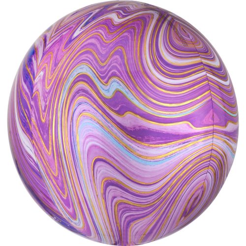 Colorful, Purple ball foil balloon 40 cm