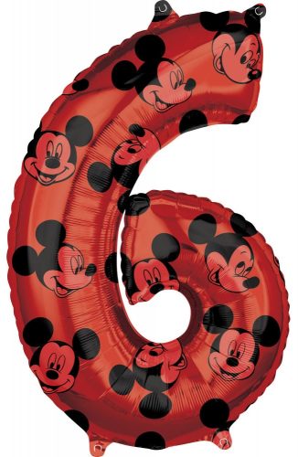 Disney Mickey foil balloon number 6 66 cm