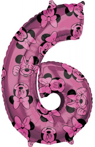 Disney Minnie foil balloon number 6 66 cm