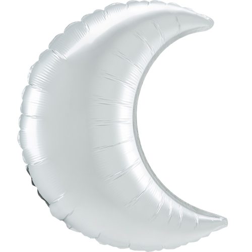 White Satin hold foil balloon 43 cm