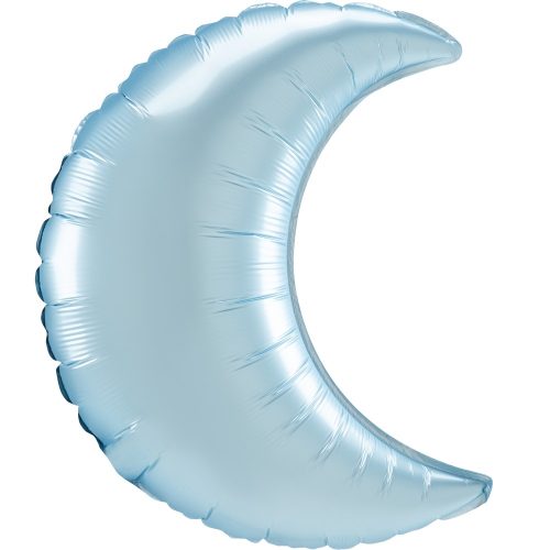 Pastel Blue Crescent Satin Moon foil balloon 66 cm