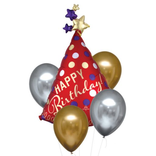 Satin Luxe Happy Birthday foil balloon 5 pcs set