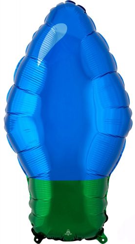 Blue Christmas bulb foil balloon 55 cm