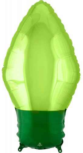 Green Christmas bulb foil balloon 55 cm