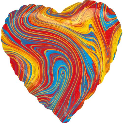 Colour Heart foil balloon 43 cm