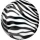 Zebra pattern Balloon foil balloon 40 cm