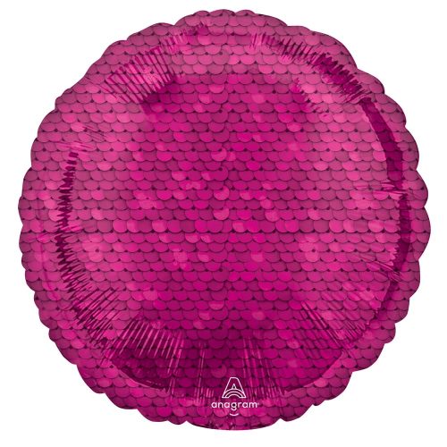 Pink sequin pattern foil balloon 43 cm