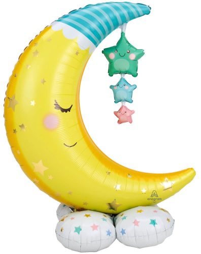 Moon and stars AirLoonz giant foil balloon 139 cm